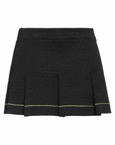 Ganni Woman Mini skirt Black Recycled polyester, Organic cotton, Polyester, Elastane Cover