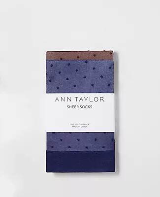 Ann Taylor Dotted Sheer Crew Sock Set Cover