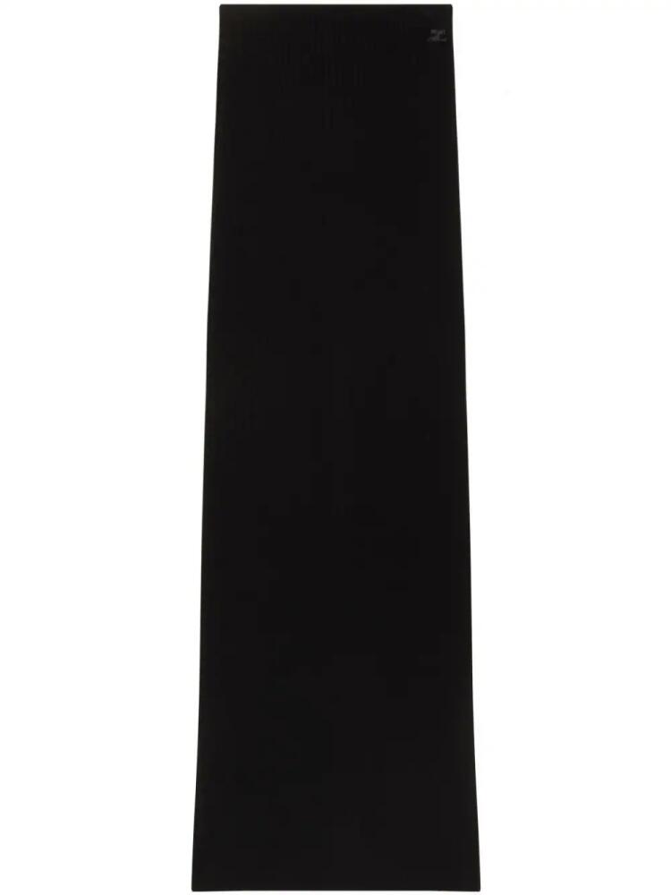 Courrèges tube ribbed-knit maxi skirt - Black Cover