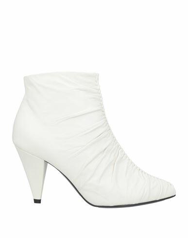 Celine Woman Ankle boots White Soft Leather Cover