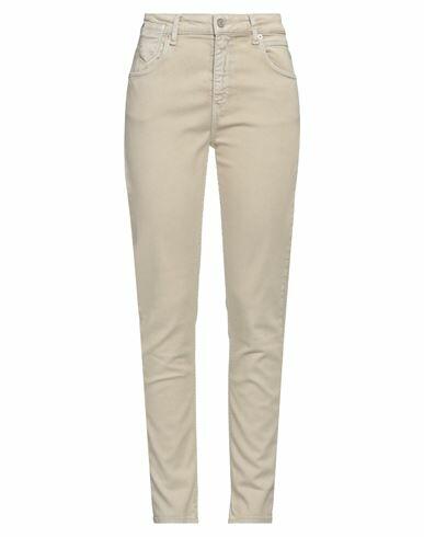 Replay Woman Pants Beige Cotton, Elastomultiester, Elastane Cover