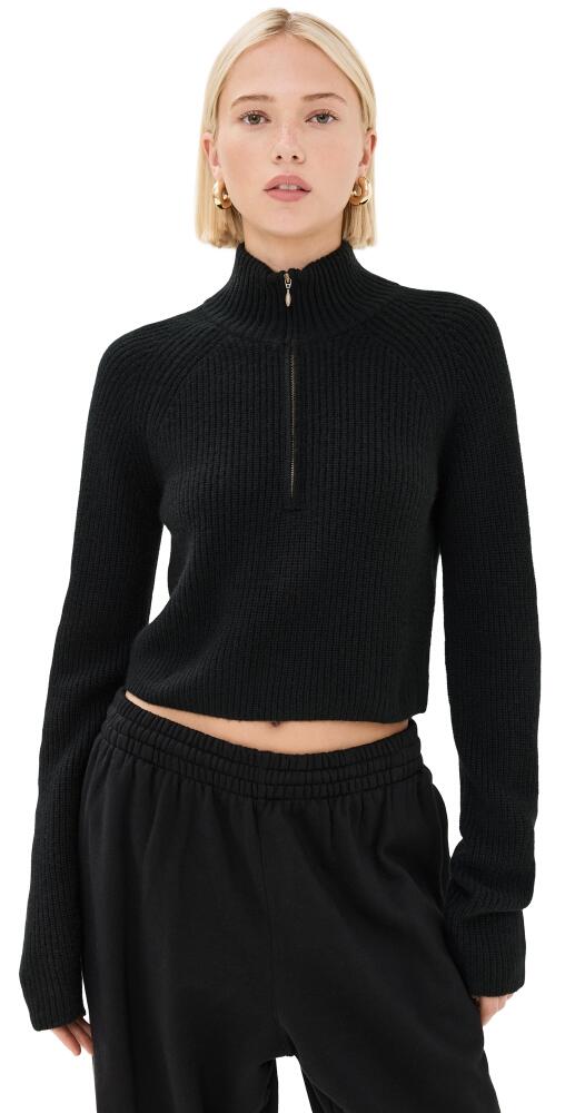 Le Kasha Cashmere Tiboli Zip Up Sweater Black Cover