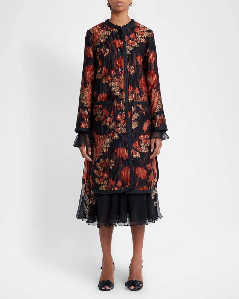 Etro Cloque Cardigan Coat Cover