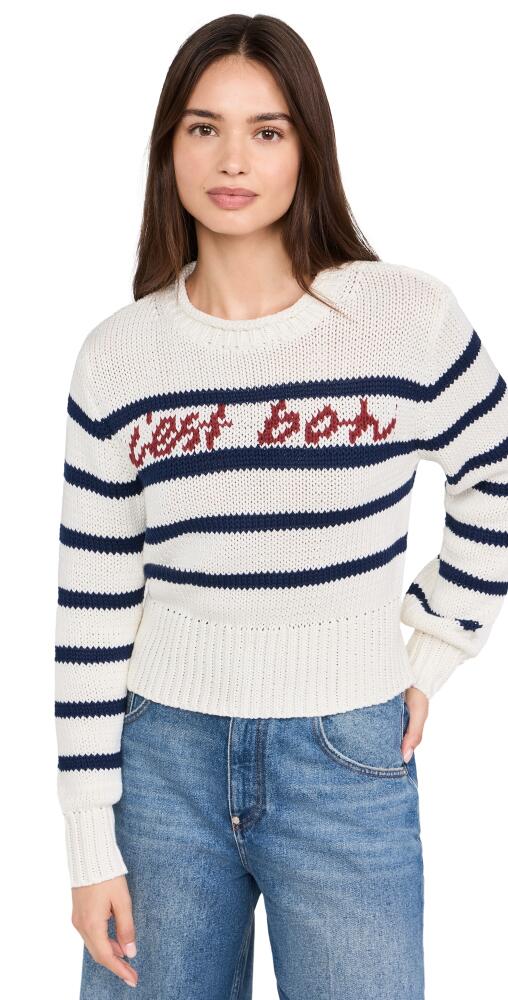 En Saison Helena Striped Sweater Ivory Navy Cover