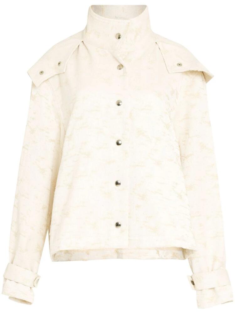 Uma | Raquel Davidowicz distressed hooded jacket - White Cover