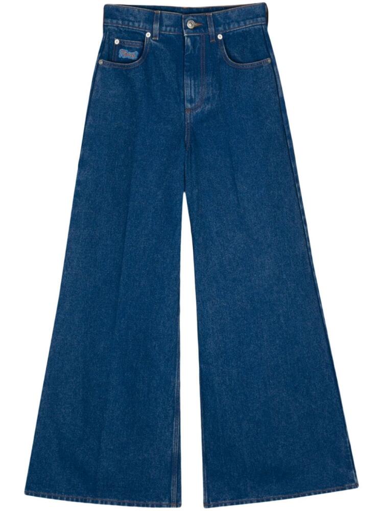 Marni organic-cotton wide-leg jeans - Blue Cover