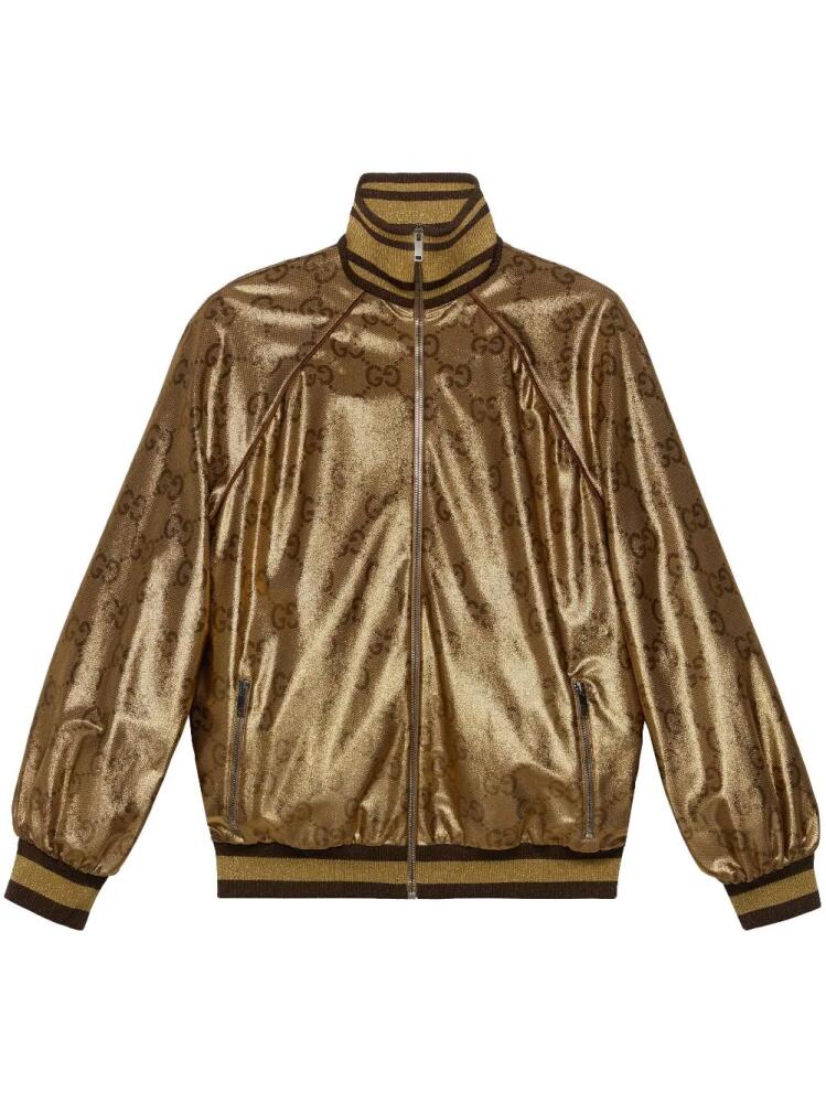 Gucci Maxi GG metallic bomber jacket - Gold Cover