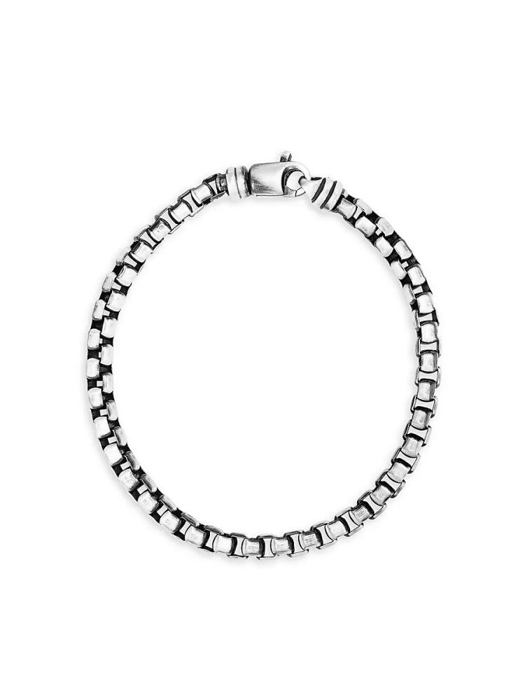 Saks Fifth Avenue Men's Sterling Silver Box Chain Bracelet Cover