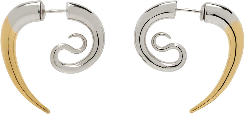 Panconesi Silver & Gold Spina Serpent Earrings Cover