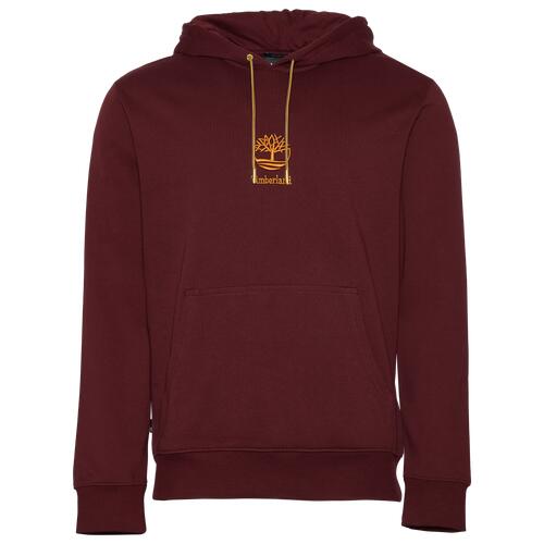 Timberland Logo Hoodie - Mens Maroon/Gold Cover