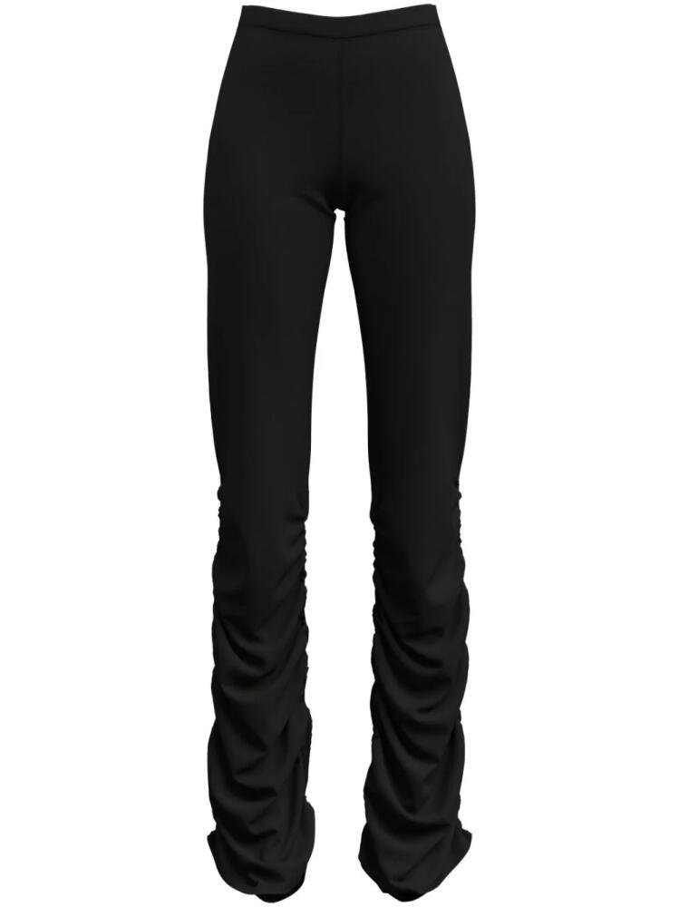 Margherita MACCAPANI ruched crepe slim-fit trousers - Black Cover