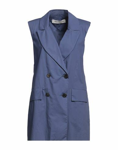 Shirtaporter Woman Blazer Slate blue Cotton Cover