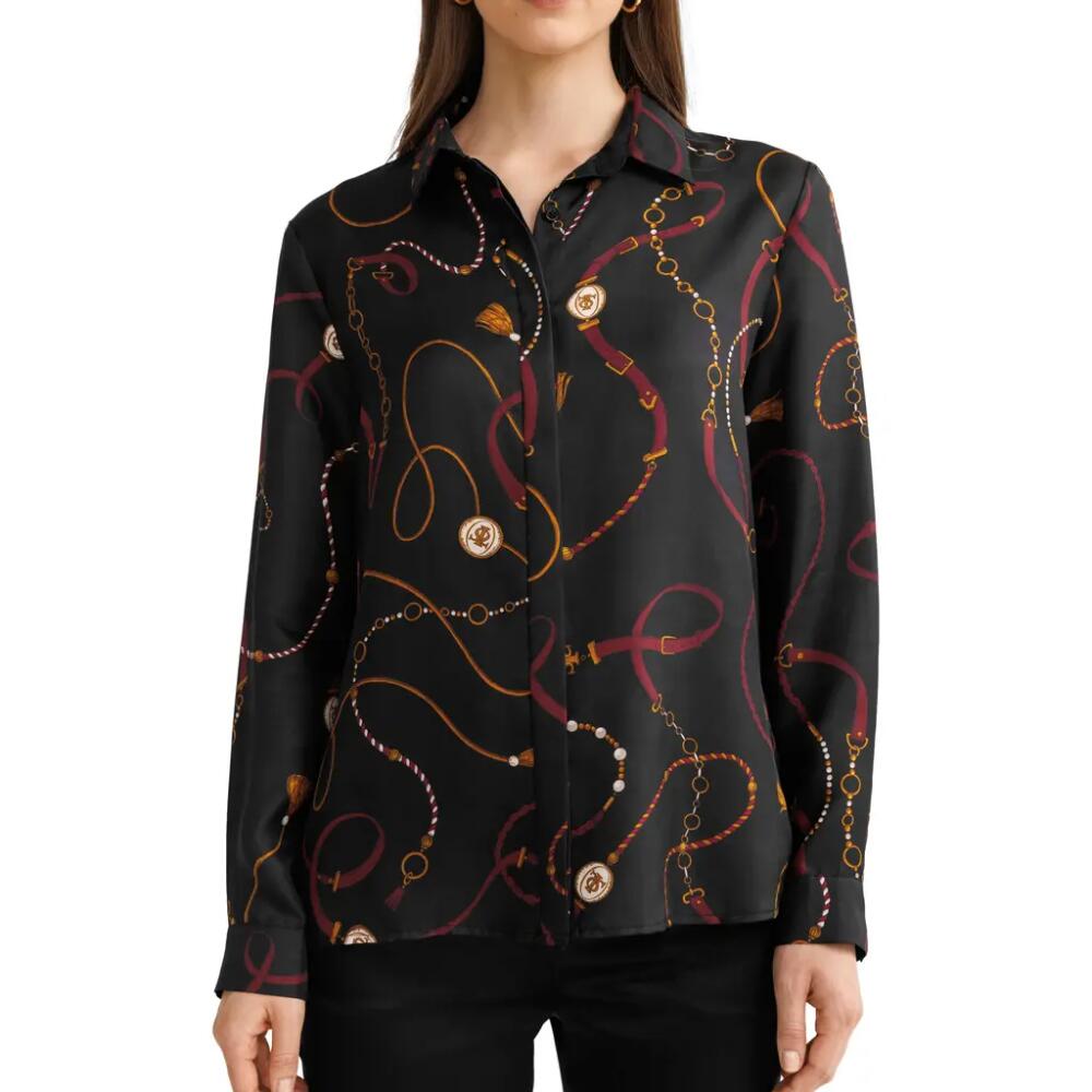 Lilysilk Louisville Print Silk Shirt Cover