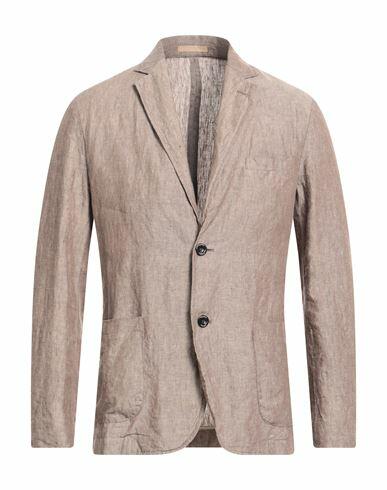 Cruna Man Blazer Light brown Linen Cover