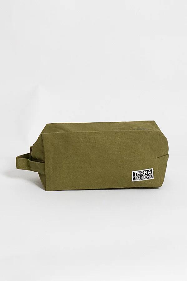 Terra Thread Organic Cotton Canvas Toiletry Bag in Olive Cover