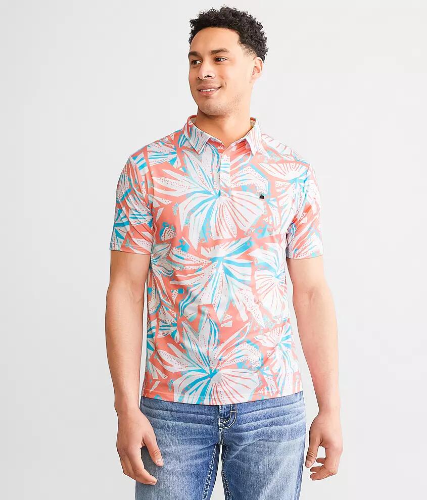 Flomotion Funky Floral Performance Polo Cover