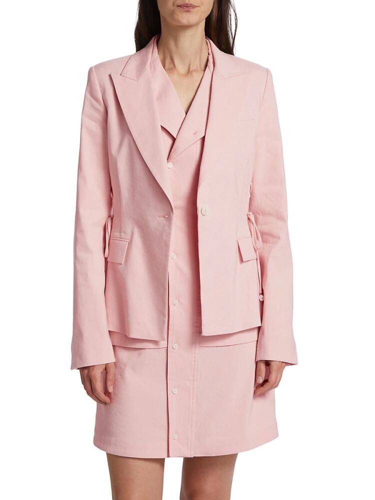 Derek Lam 10 Crosby Rhonda Lace Up Jacket - Pink Cover