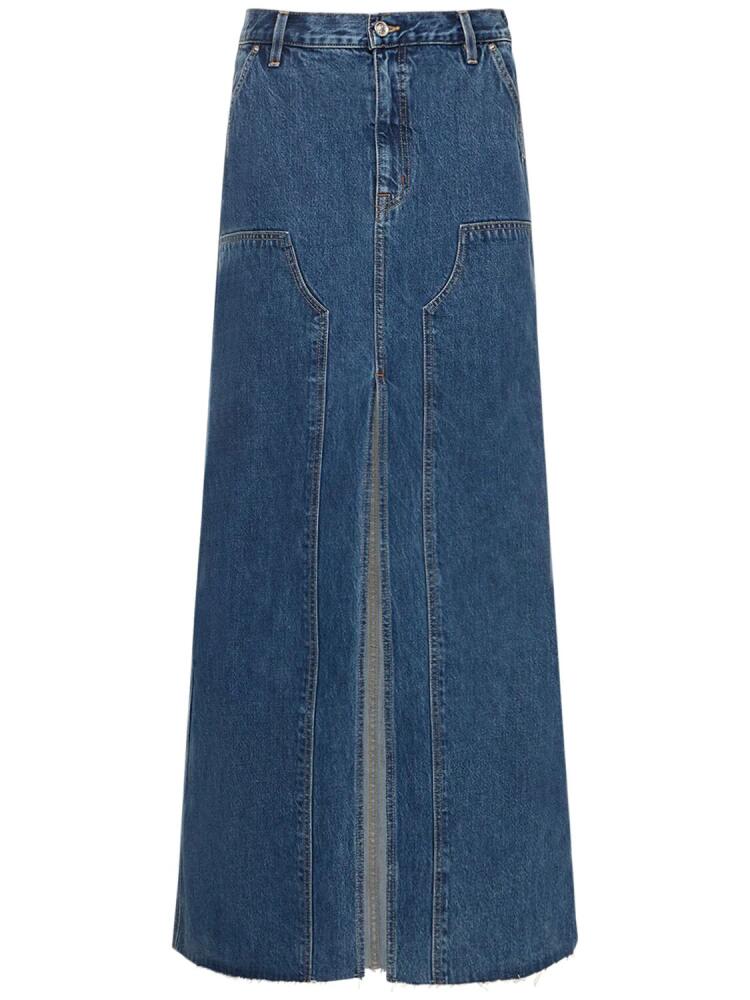 SLVRLAKE Worker Cotton Denim Maxi Skirt Cover