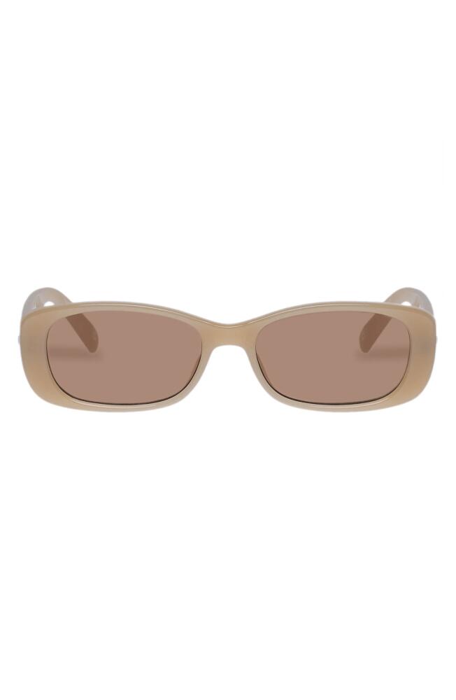 Le Specs Unreal 52mm Rectangular Sunglasses in Latte Cover