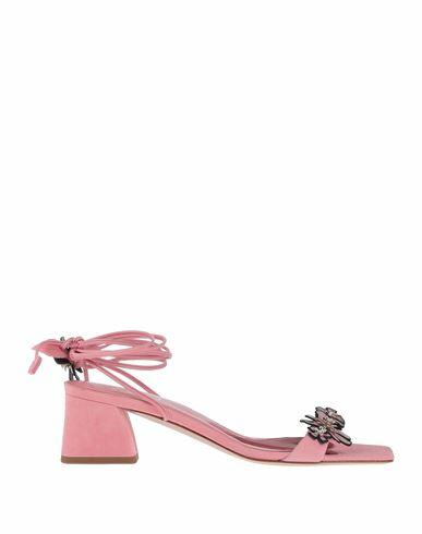 Roger Vivier Woman Sandals Pink Soft Leather Cover