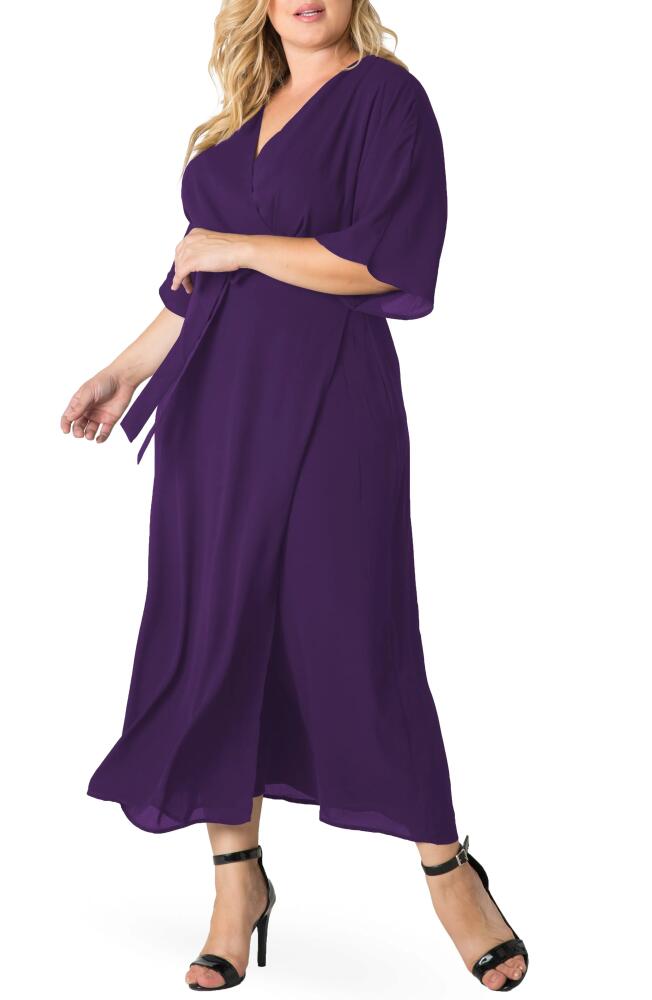 Standards & Practices Short Sleeve Wrap Maxi Dress in Purple Haze Cover