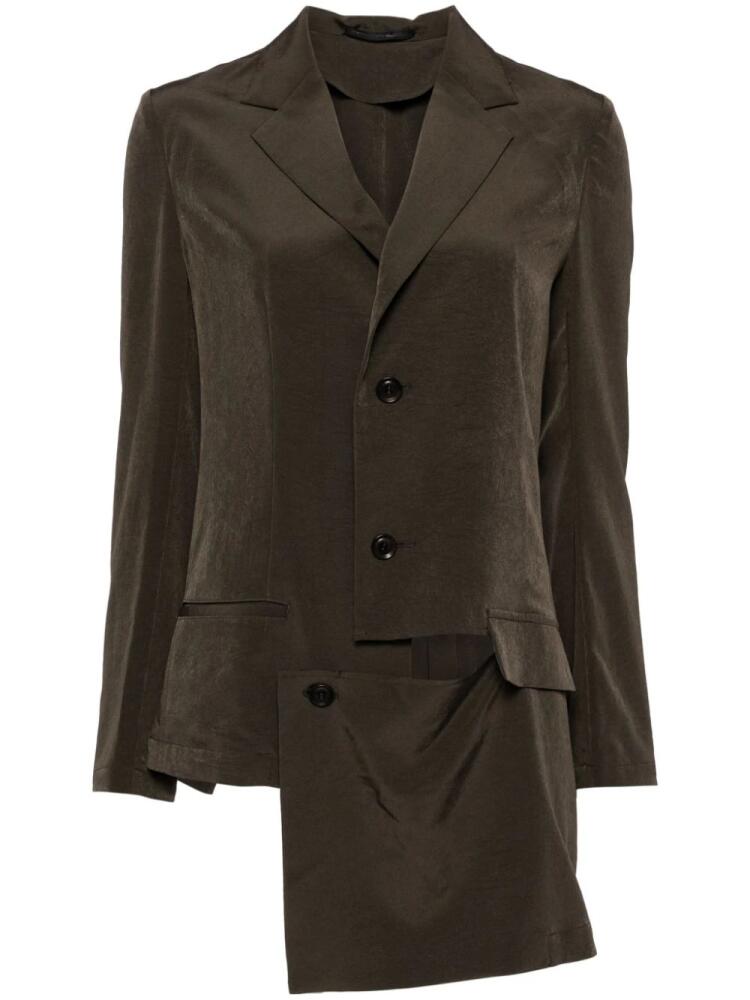 Y's asymmetric layered blazer - Green Cover