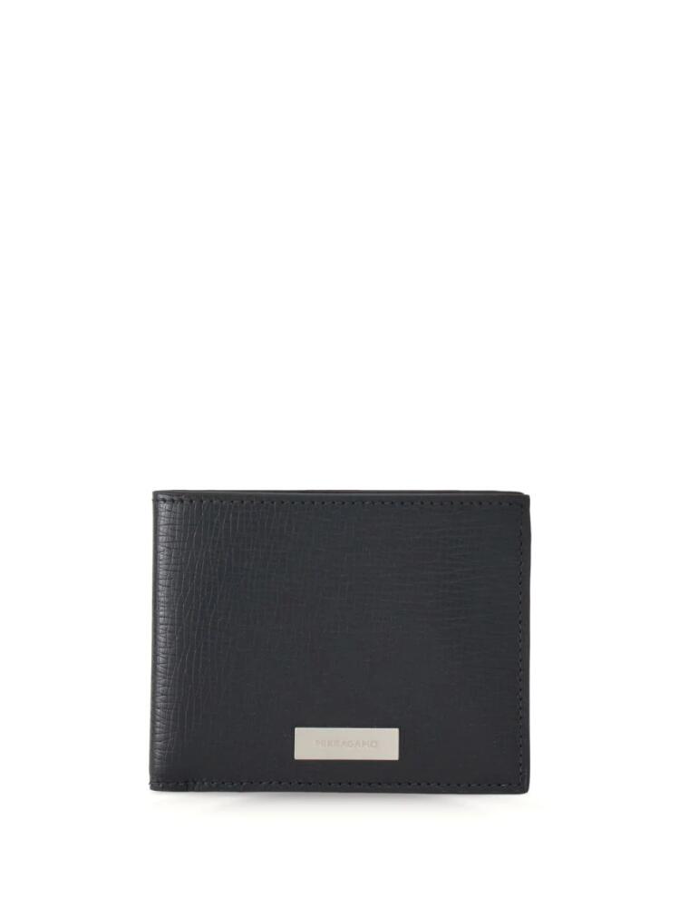 Ferragamo logo-plaque leather wallet - Black Cover