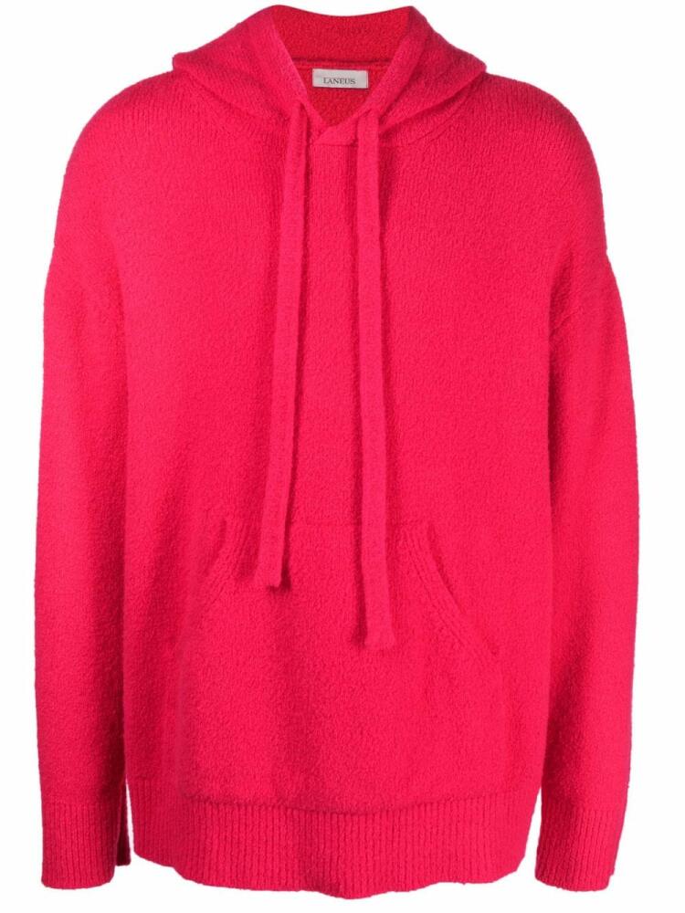 Laneus Wintercot brushed-knit hoodie - Pink Cover