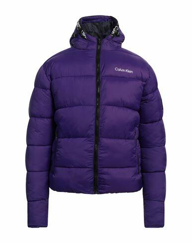 Calvin Klein Man Puffer Purple Nylon Cover