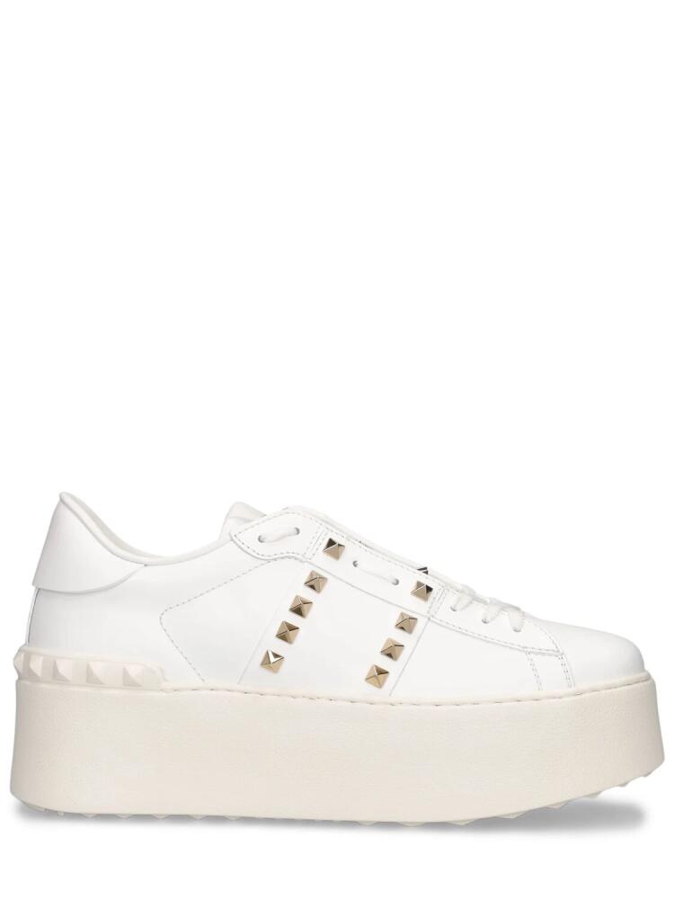 VALENTINO GARAVANI Rockstud Leather Sneakers Cover