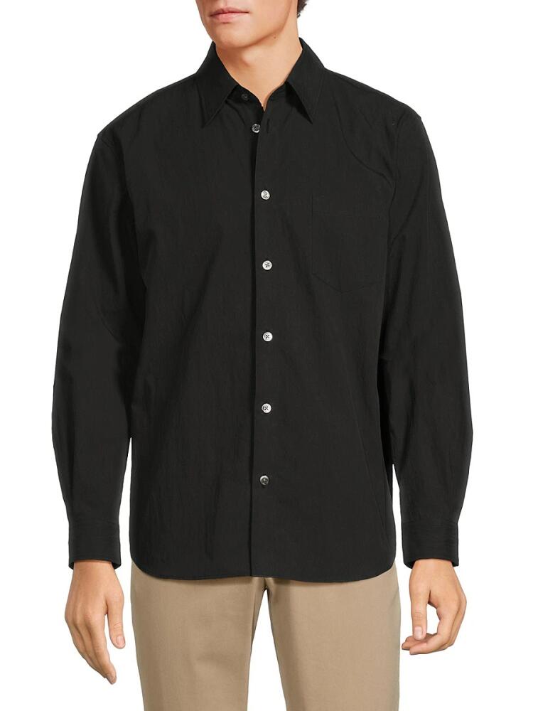 John Elliott Men's Vintage Frame Solid Shirt - Black Cover