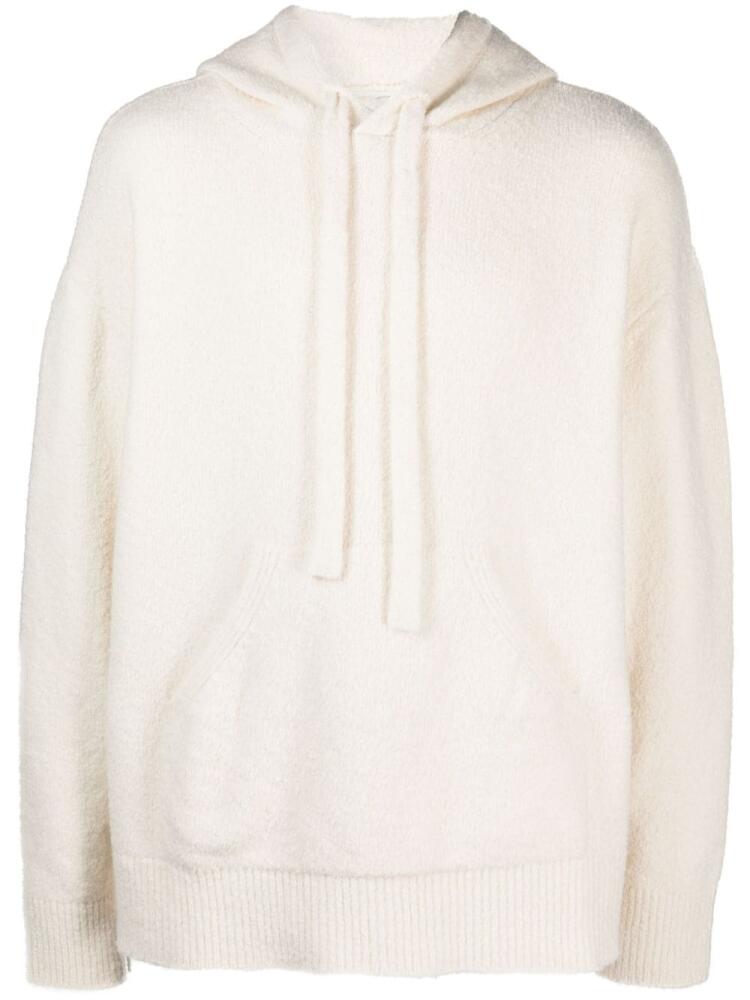 Laneus Wintercot brushed-knit hoodie - White Cover