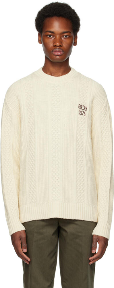 Golden Goose Off-White Embroidered Sweater Cover