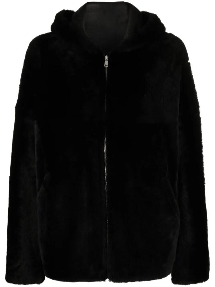 Yves Salomon hooded shearling jacket - Black Cover