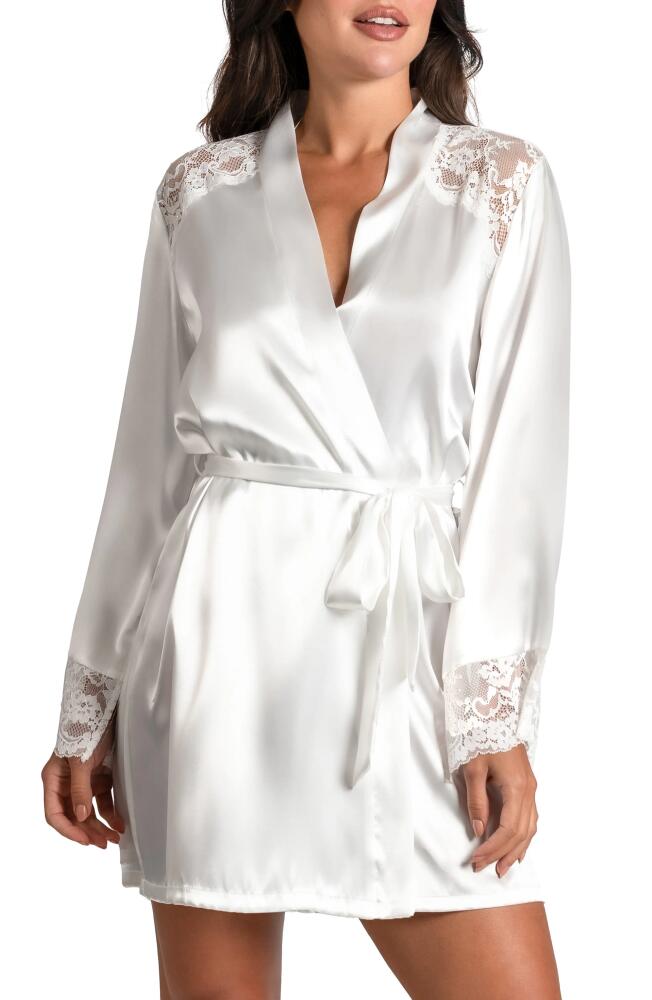 In Bloom by Jonquil Love Me Now Lace Trim Satin Robe in Ivory Cover