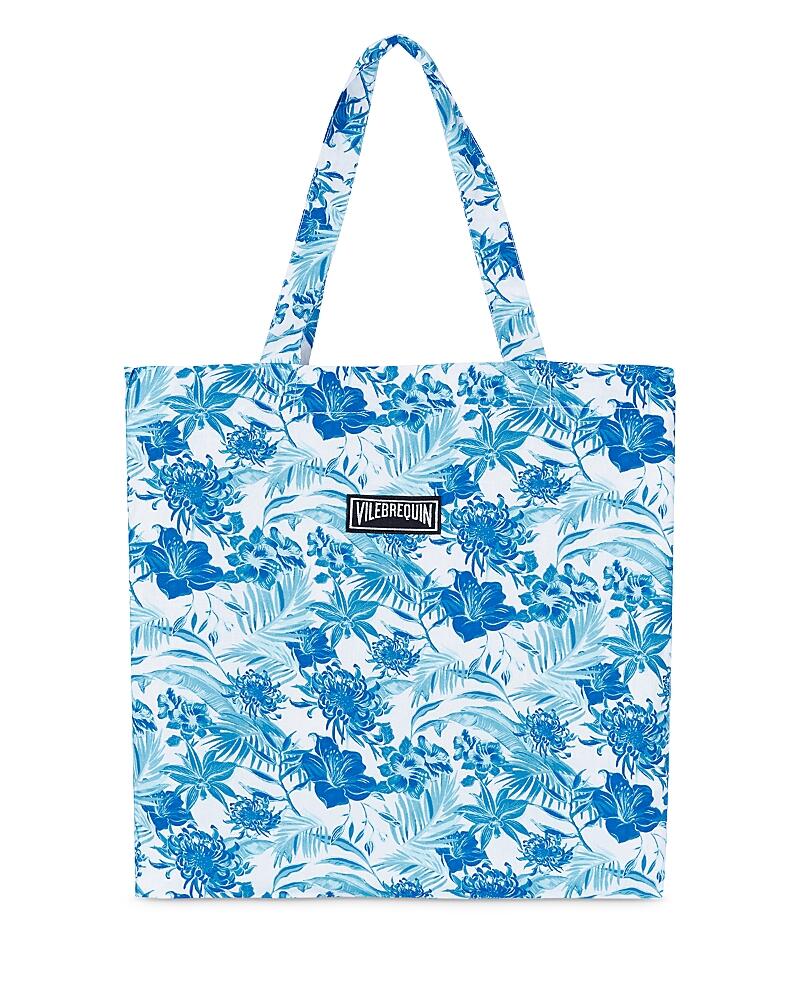 Vilebrequin Tahiti Flowers Printed Linen Tote Bag Cover