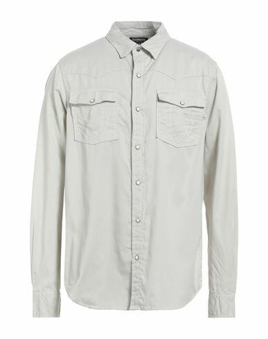 True Religion Man Shirt Light grey Cotton Cover