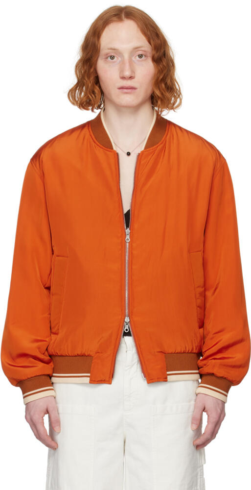 Dries Van Noten Orange Reversible Bomber Jacket Cover