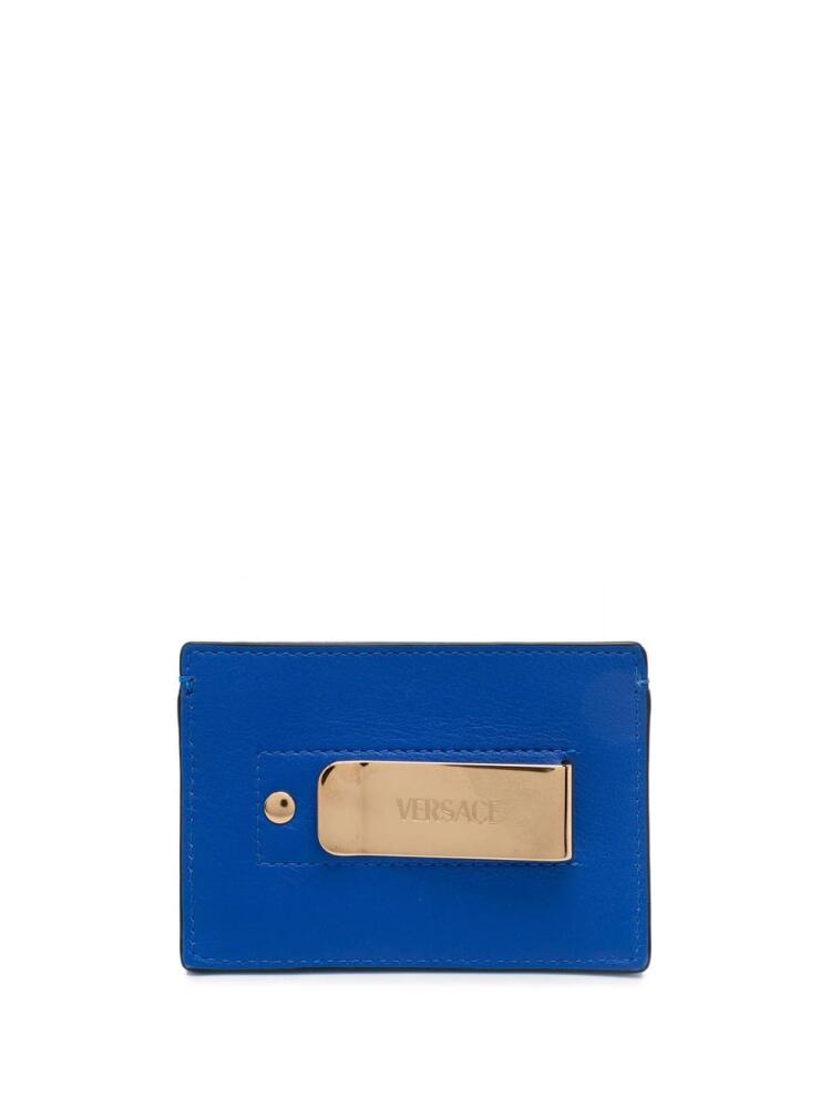 Versace leather card holder - Blue Cover