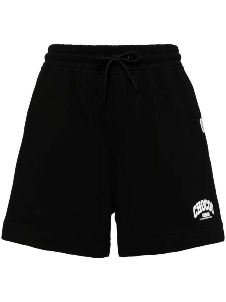 CHOCOOLATE logo lettering cotton shorts - Black Cover