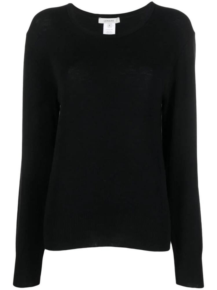 LEMAIRE fine-knit wool jumper - Black Cover