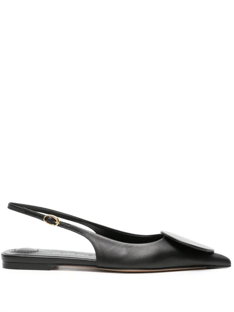 Jacquemus Les Slingbacks Duelo leather ballerina shoes - Black Cover