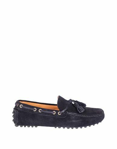 Carshoe Carshoe Loafers Chamois Leather Man Loafers Blue Leather Cover