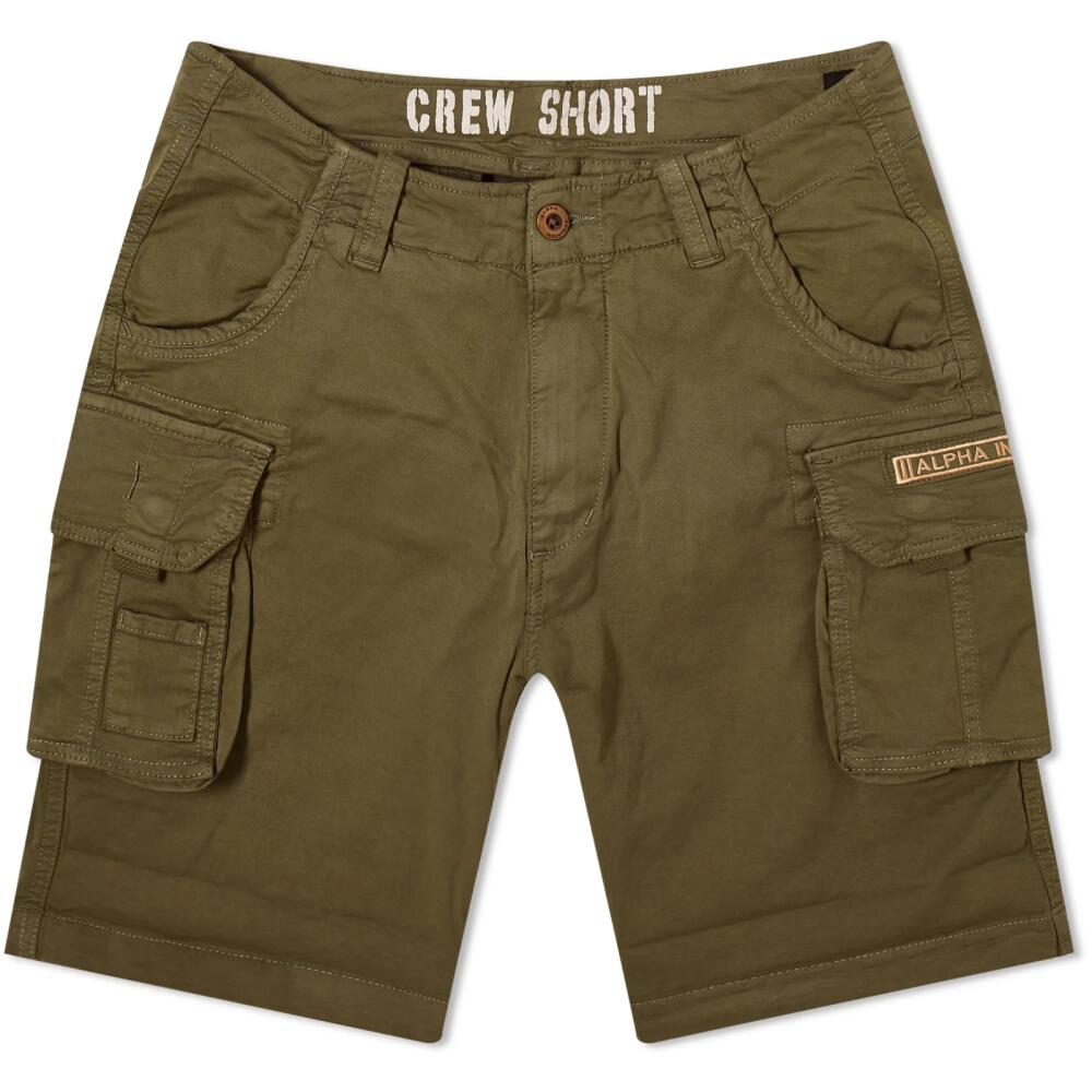 Alpha Industries Men's Crew Shorts in Dark Olive Cover