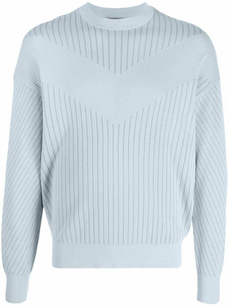 Emporio Armani chunky ribbed-knit jumper - Blue Cover