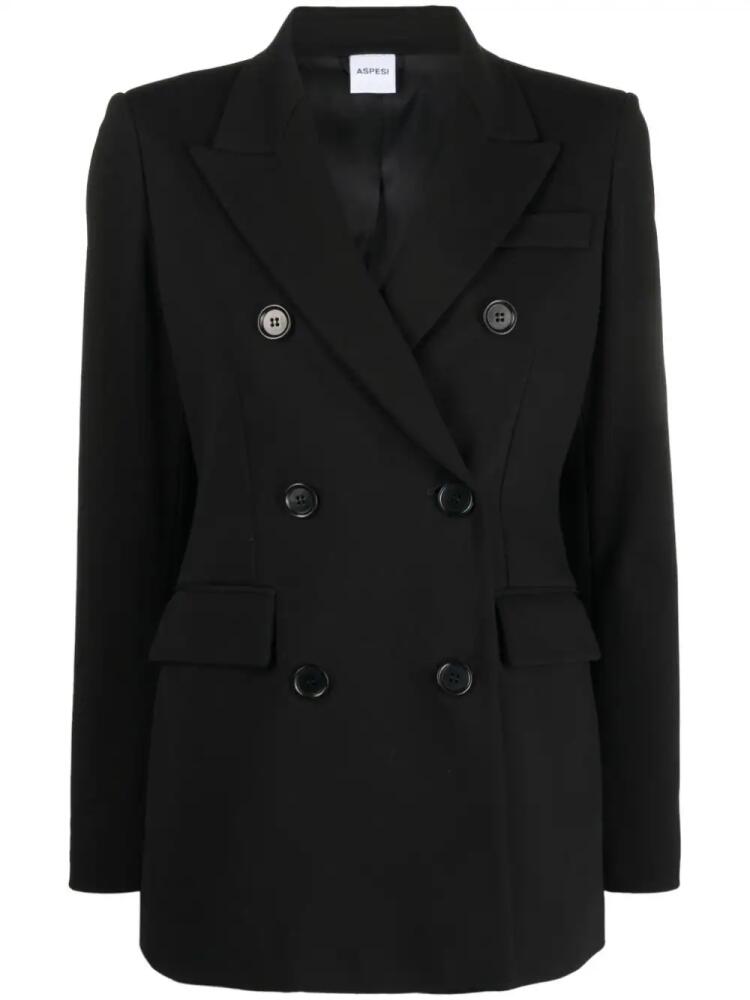 ASPESI long-sleeved double-breasted blazer - Black Cover