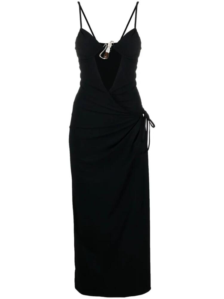 Christopher Esber Nebular wrap midi dress - Black Cover