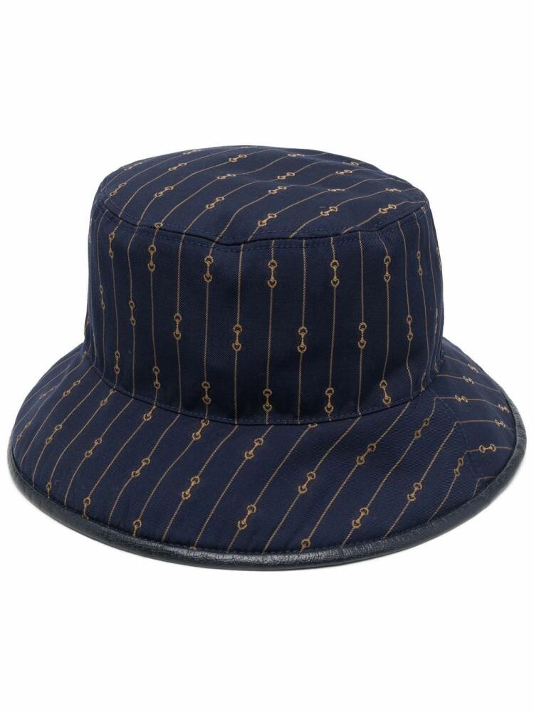 Gucci reversible GG and Horsebit bucket hat - Blue Cover