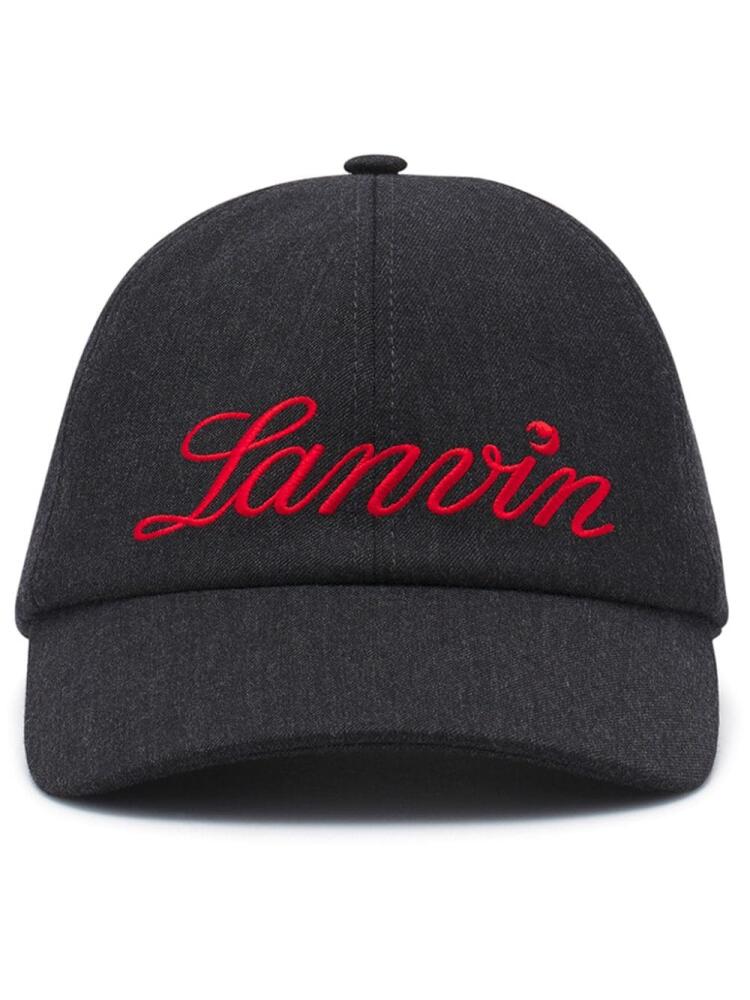 Lanvin embroidered-logo cap - Black Cover