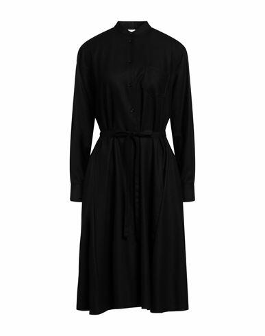 Aspesi Woman Midi dress Black Virgin Wool, Acrylic, Polyamide, Cashmere Cover